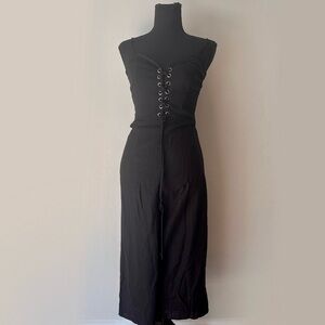 Black pants suit